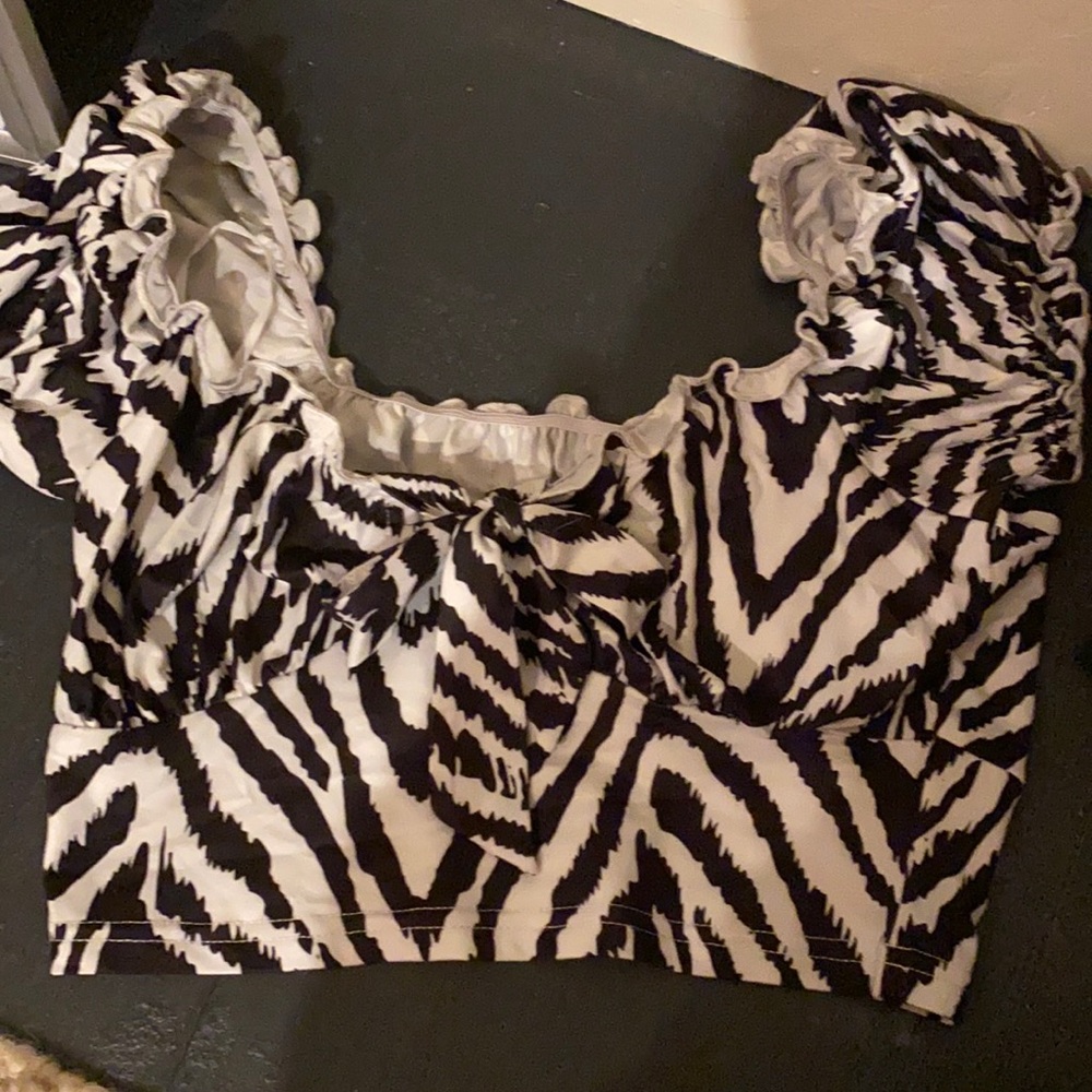 zebra print shein top